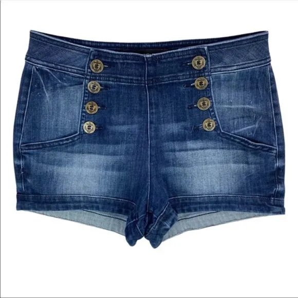 ✨High Waisted Stretch Denim Sailor Shorts✨