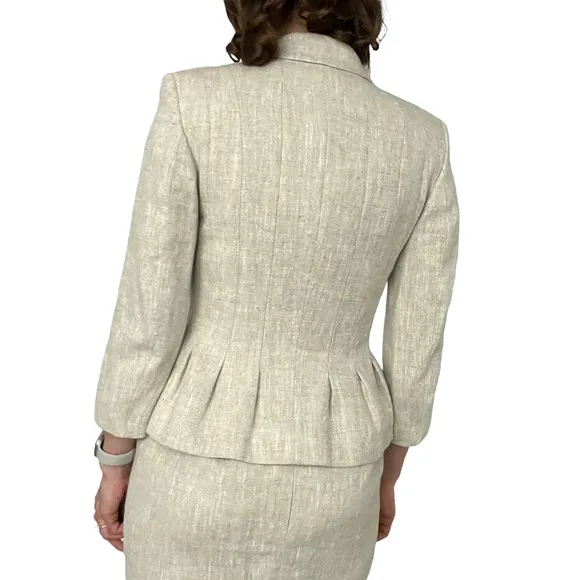 HOBBS LINEN DRESS BLAZER SET WIMEN Size US 0-2/UK8