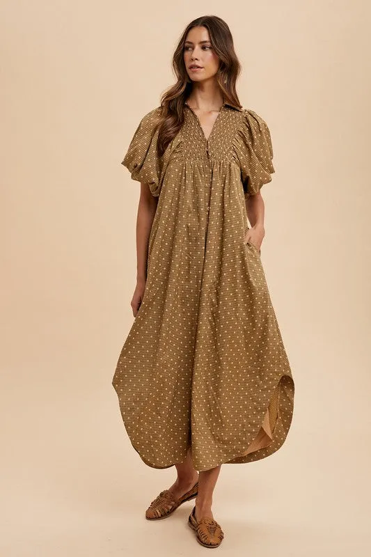 HORIZON SMOCKED DRESS
