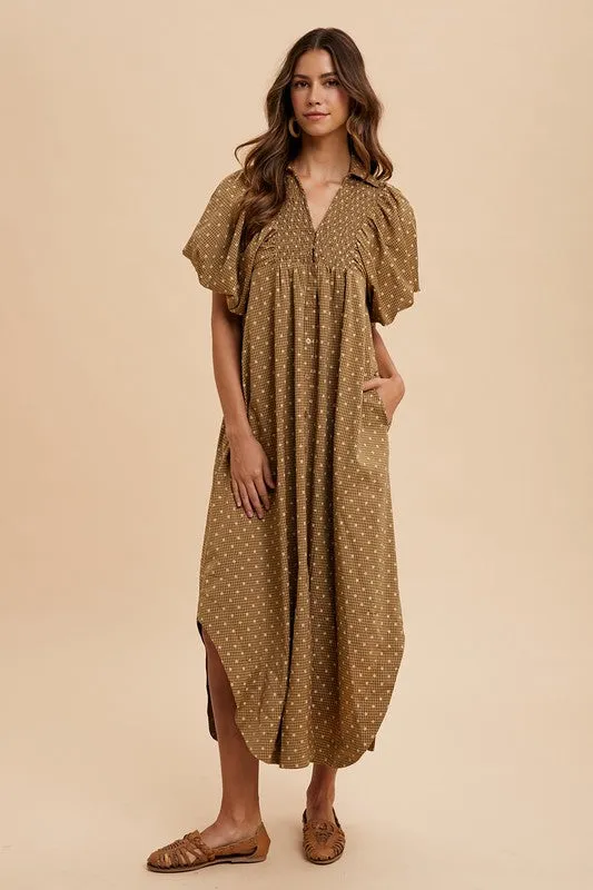 HORIZON SMOCKED DRESS