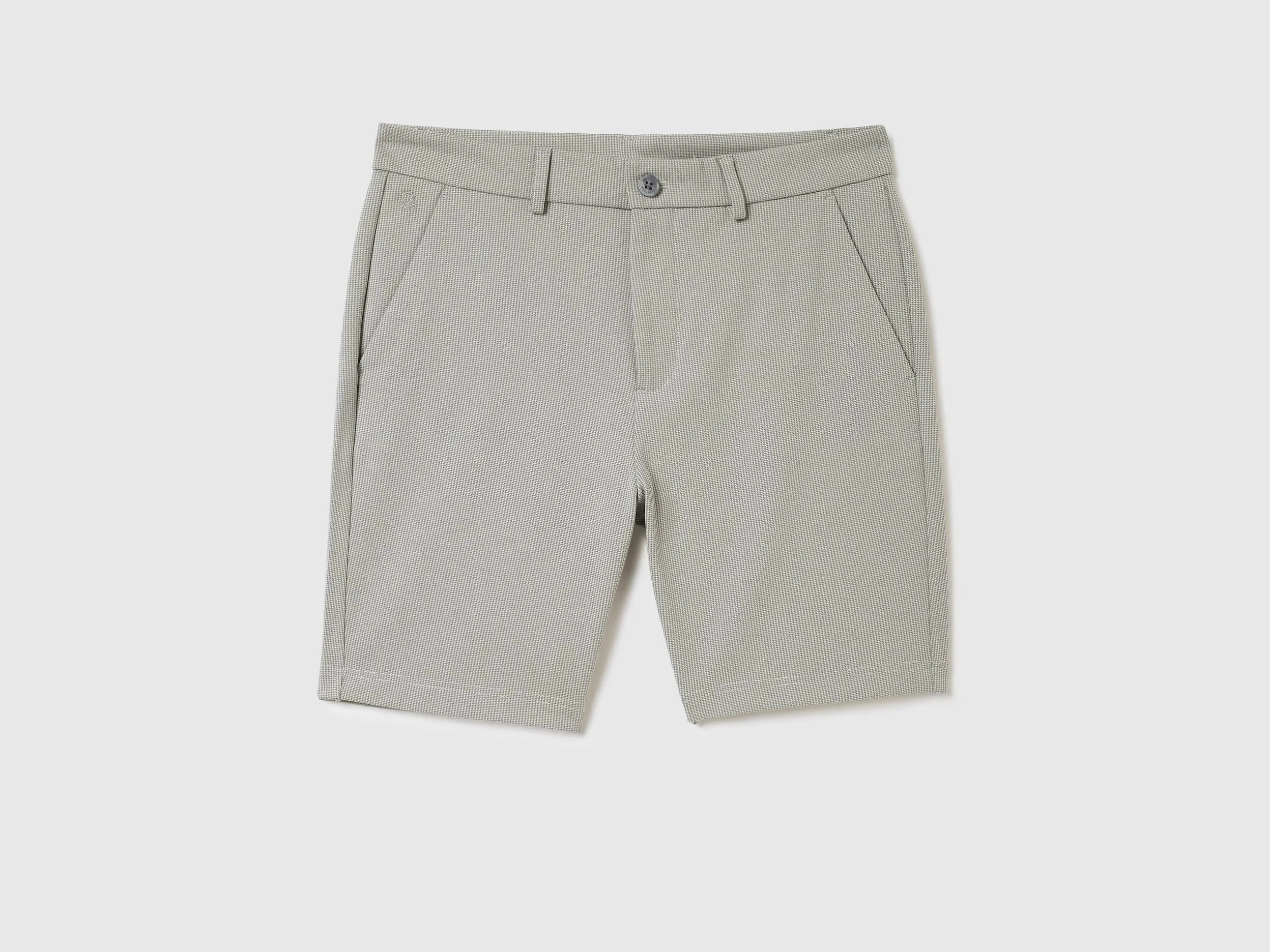 Houndstooth Slim Fit Shorts