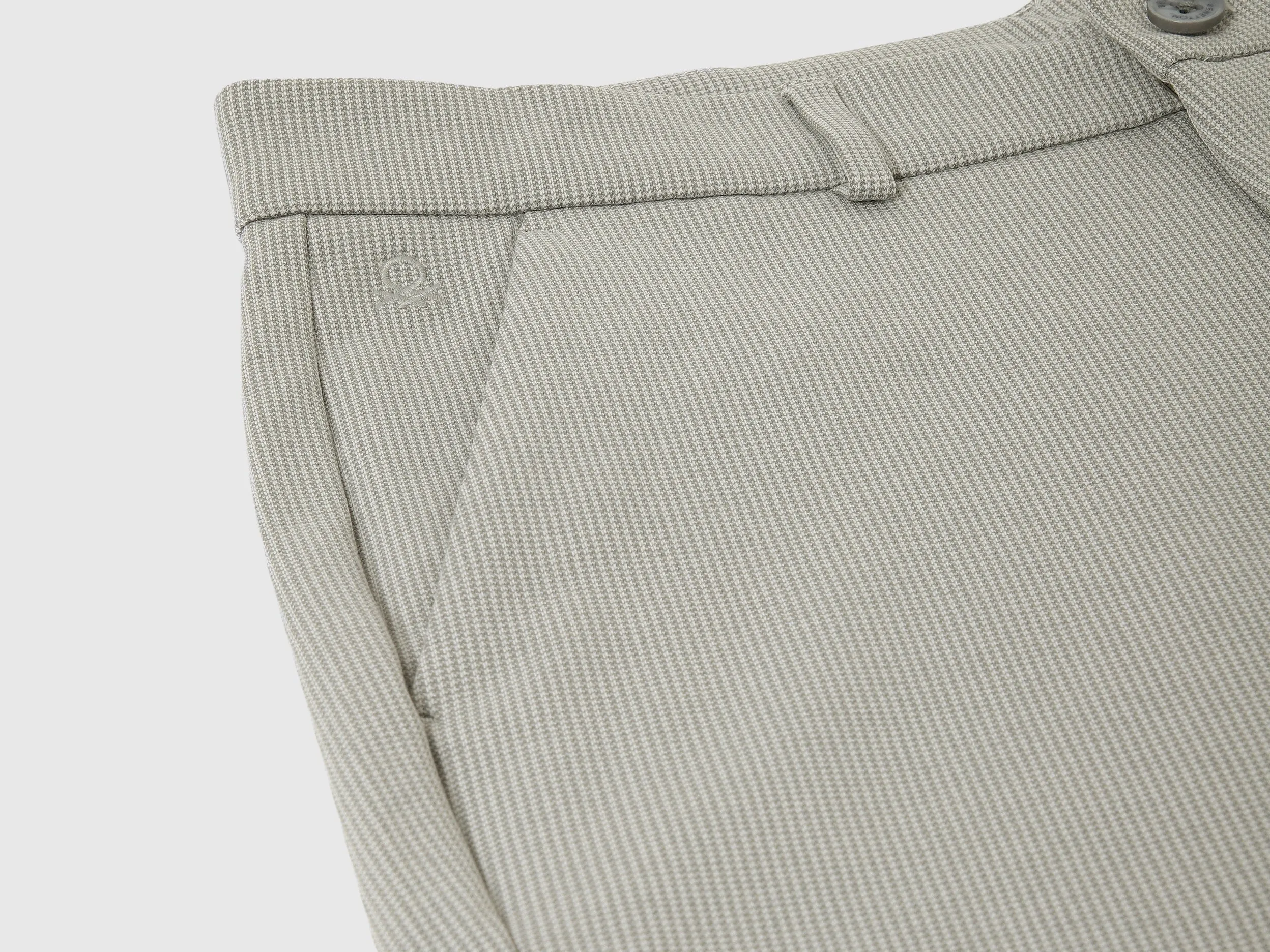 Houndstooth Slim Fit Shorts