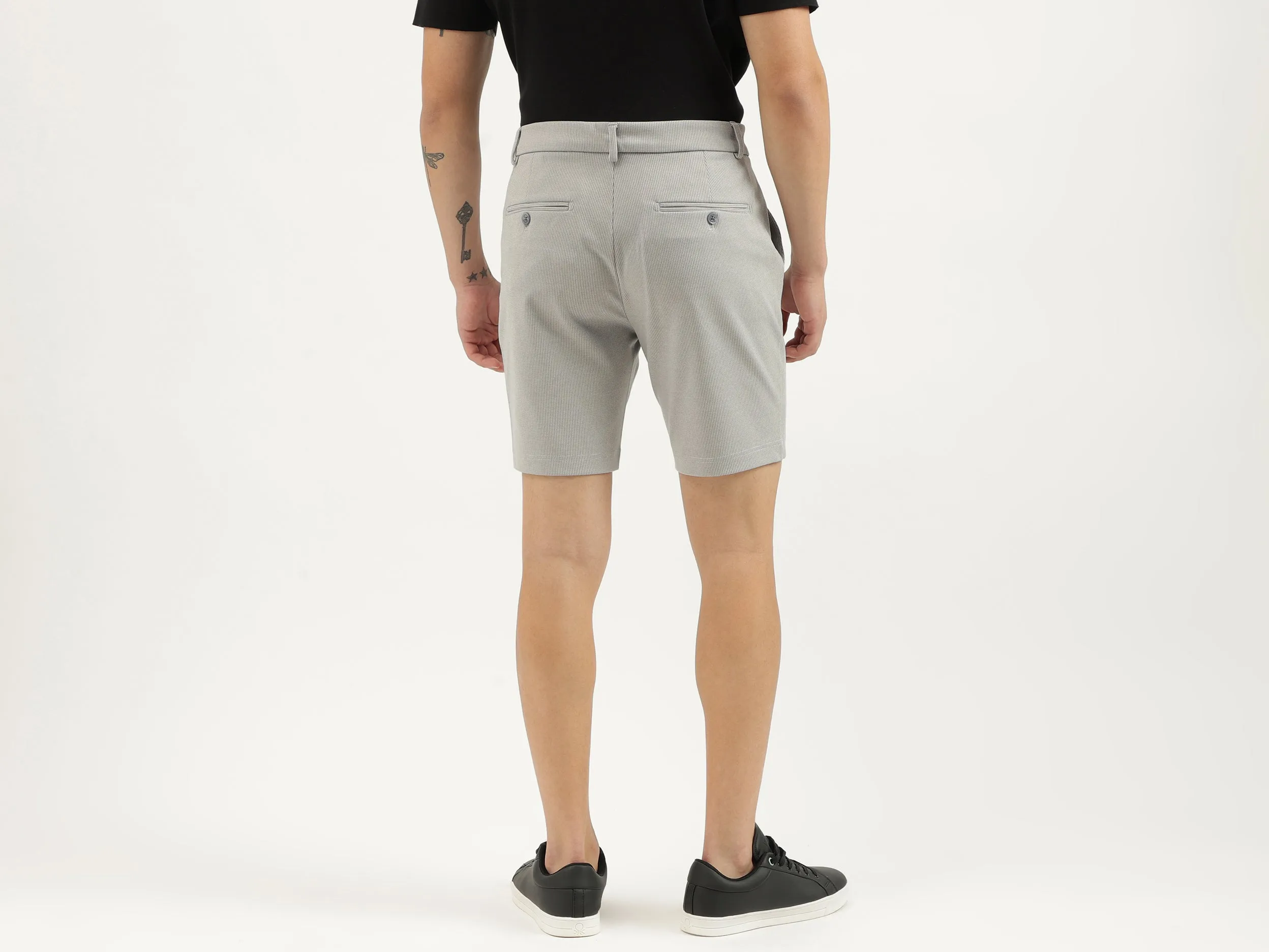 Houndstooth Slim Fit Shorts