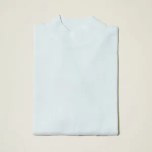 Inserch Cotton Blend Mock Neck Sweater White 4308-00002