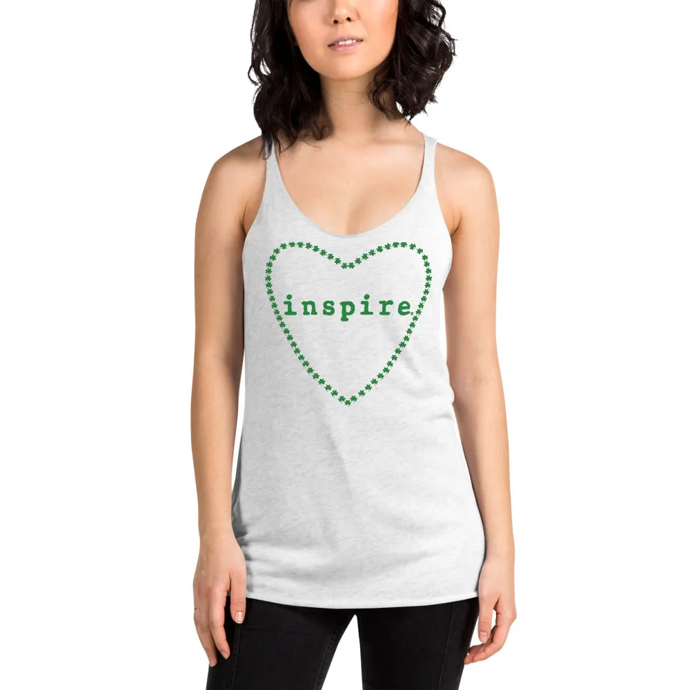 inspire Heart Shamrock Women's Racerback Tank