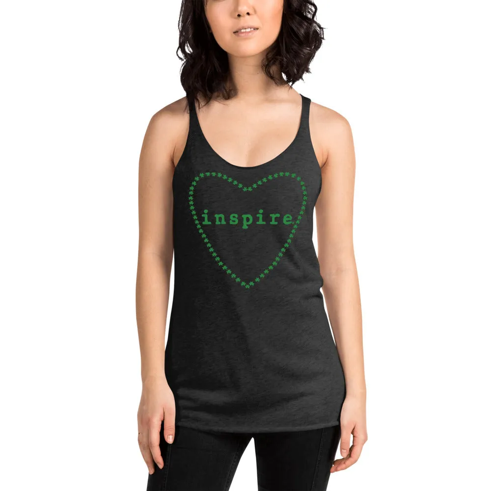 inspire Heart Shamrock Women's Racerback Tank