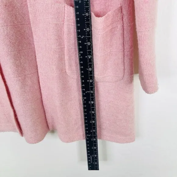 Isaac Mizrahi Size XXS Cardigan Sweater 100% Cashmere Ombre Longline Open Front