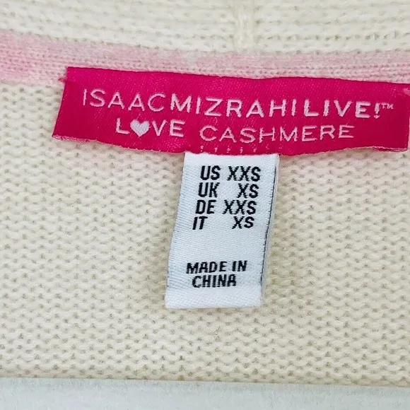Isaac Mizrahi Size XXS Cardigan Sweater 100% Cashmere Ombre Longline Open Front