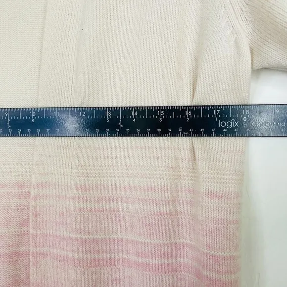 Isaac Mizrahi Size XXS Cardigan Sweater 100% Cashmere Ombre Longline Open Front