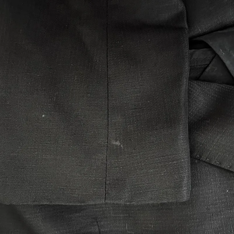 Isabel Marant Blazer Black Linen-Blend Size 2 One Button Jacket