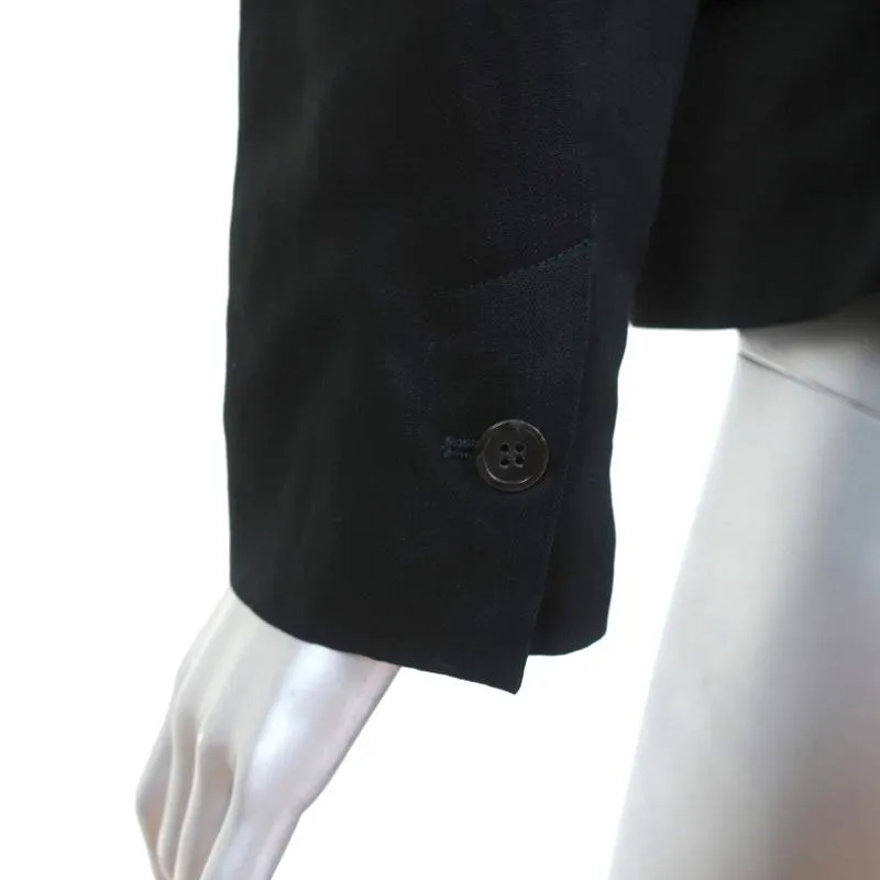 Isabel Marant Blazer Black Linen-Blend Size 2 One Button Jacket