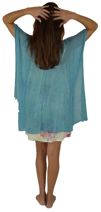Island Style - Shawl Sweater Blue
