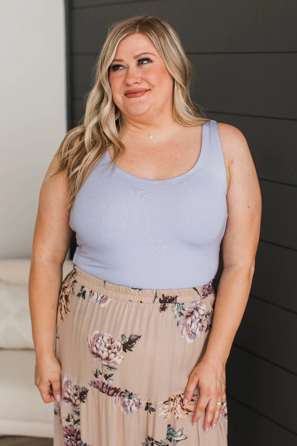 Isn't She Lovely Knit Tank Top- Blueberry