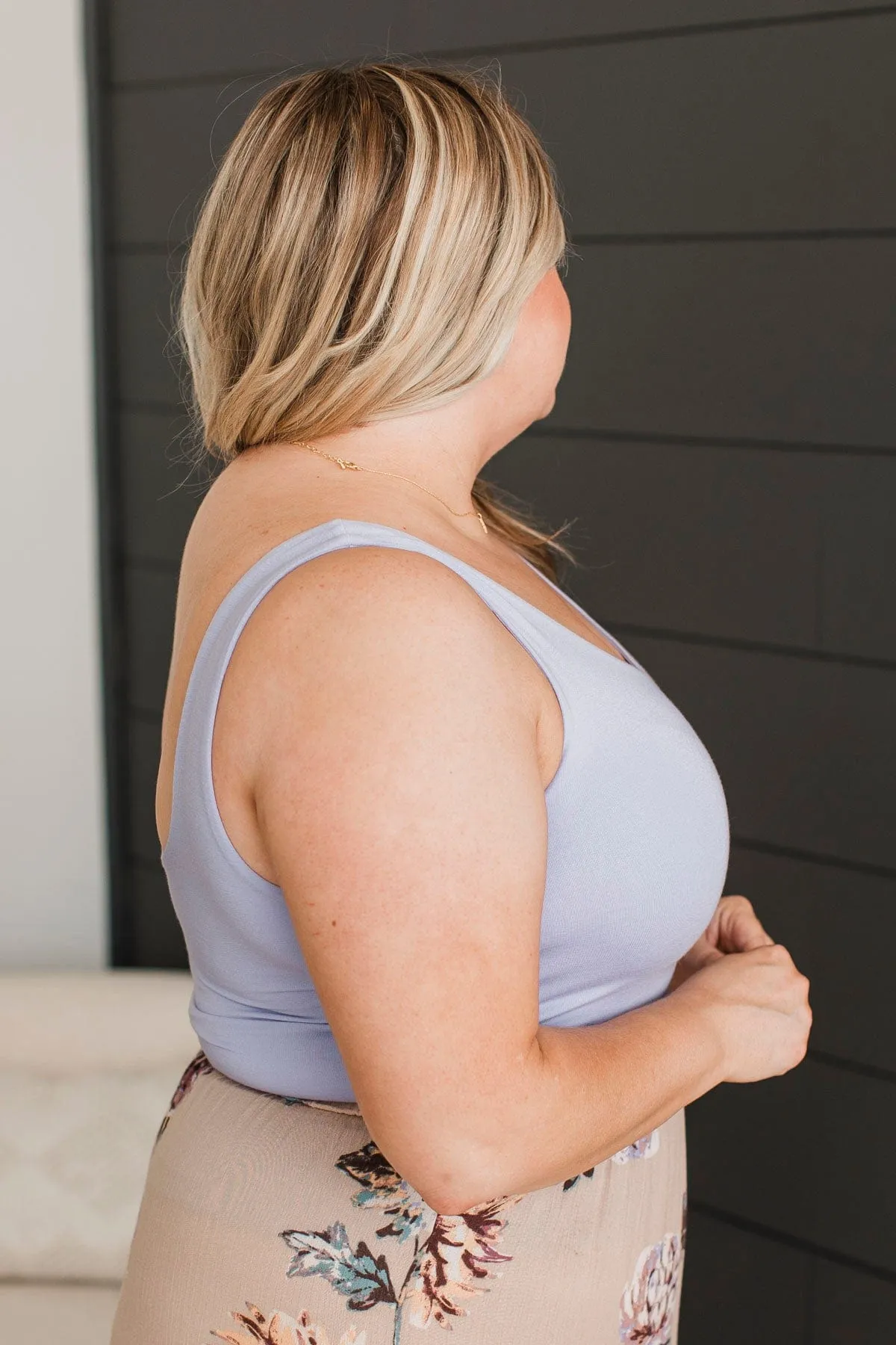 Isn't She Lovely Knit Tank Top- Blueberry