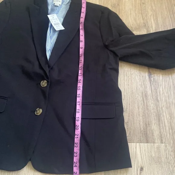 J. Crew Factory NWT Womens Cotton Blend Lined Two Button Blazer Size 10 Black
