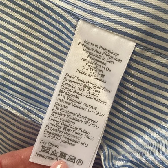 J. Crew Factory NWT Womens Cotton Blend Lined Two Button Blazer Size 10 Black