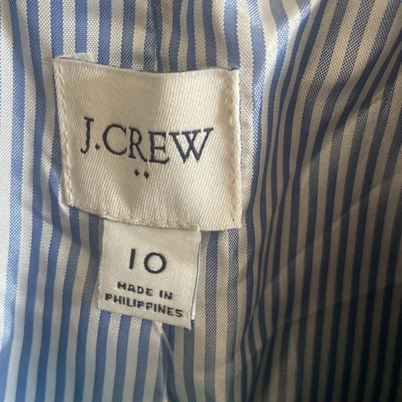 J. Crew Factory NWT Womens Cotton Blend Lined Two Button Blazer Size 10 Black