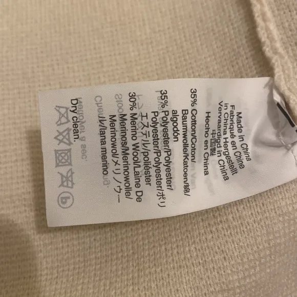 J. Crew ivory cotton merino wool blend open sweater blazer. Size XXS Style J0244
