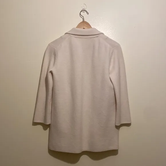 J. Crew ivory cotton merino wool blend open sweater blazer. Size XXS Style J0244