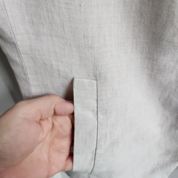 J Crew Linen Cropped Short Sleeve Blazer
