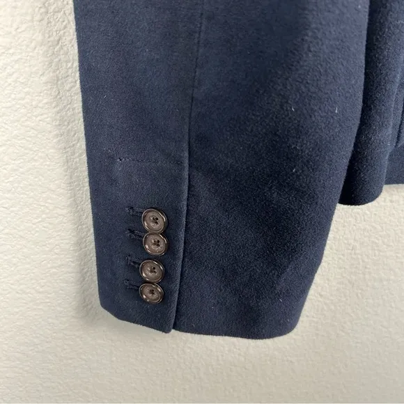 J. Crew Navy Blue 100% Cotton Blazer Size M