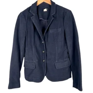 J. Crew Navy Blue 100% Cotton Blazer Size M
