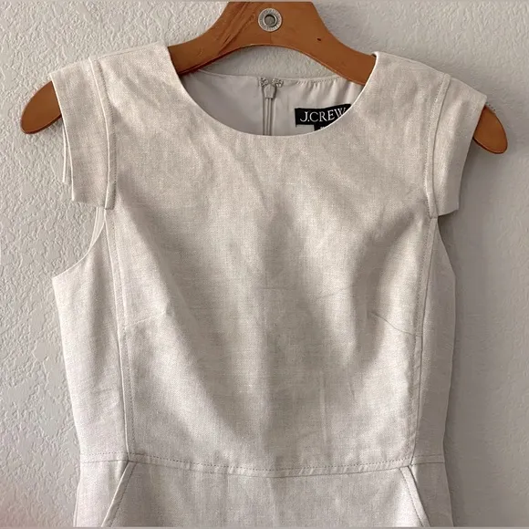 J Crew NWT Resume Dress in Stretch Linen Blend Size 0P
