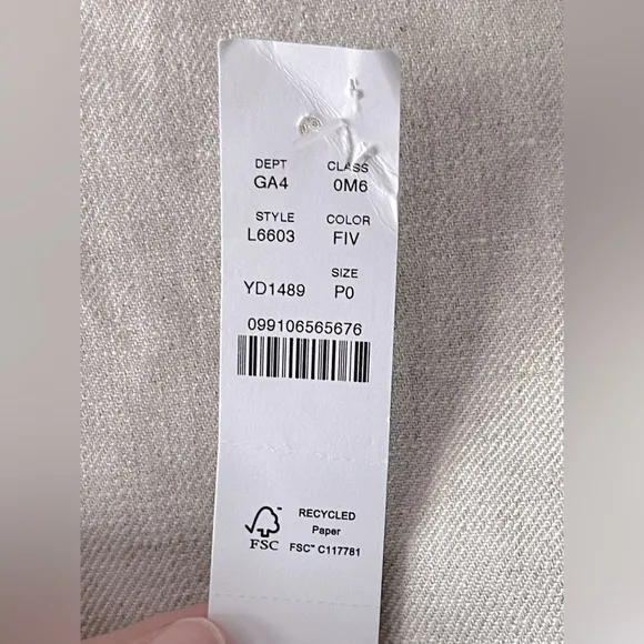 J Crew NWT Resume Dress in Stretch Linen Blend Size 0P
