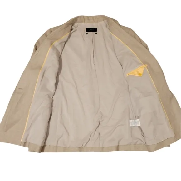 J. Crew Parke Blazer in Stretch Linen Style H9710 Neutral Beige Single Button
