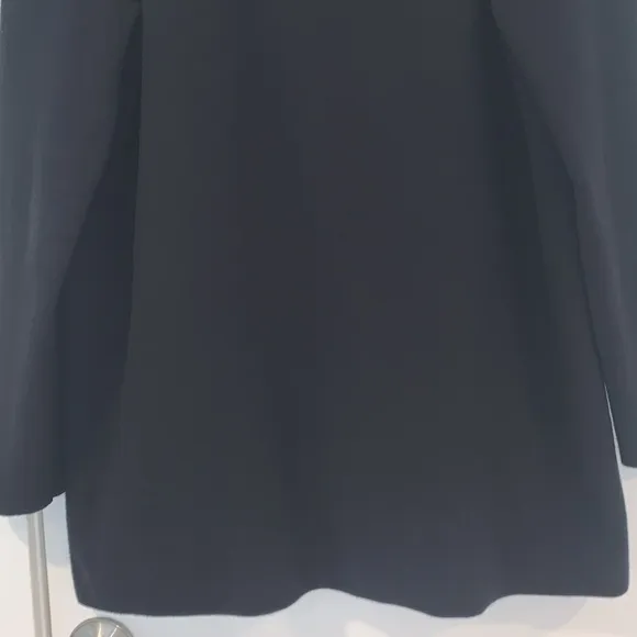 J Crew Shawl Collar Open Front Knit Sweater Blazer Black L