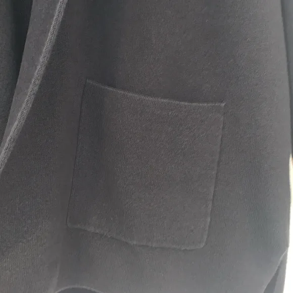 J Crew Shawl Collar Open Front Knit Sweater Blazer Black L
