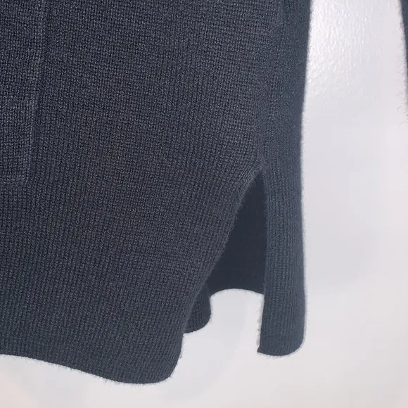 J Crew Shawl Collar Open Front Knit Sweater Blazer Black L