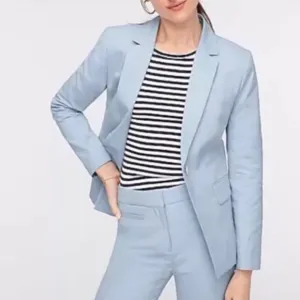 J. Crew Slim Single Button Italian Cotton Blazer