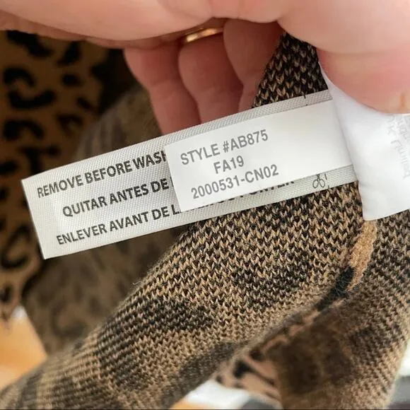 J. CREW Sophie Open Front Sweater Blazer Leopard {3C4}