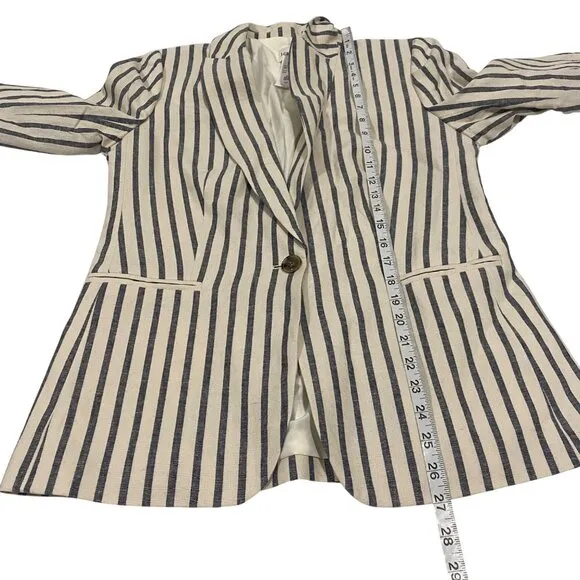 J.‎ Crew Striped Linen-Cotton Holland Blazer Size 6 NWT