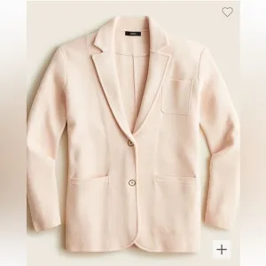 J. Crew Sweater Blazer Classic in Blush Pink