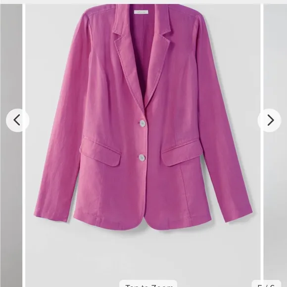 J. Jill Love Linen Summer Linen Blazer in Wildorchid