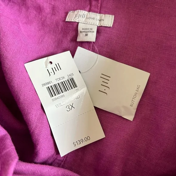 J. Jill Love Linen Summer Linen Blazer in Wildorchid