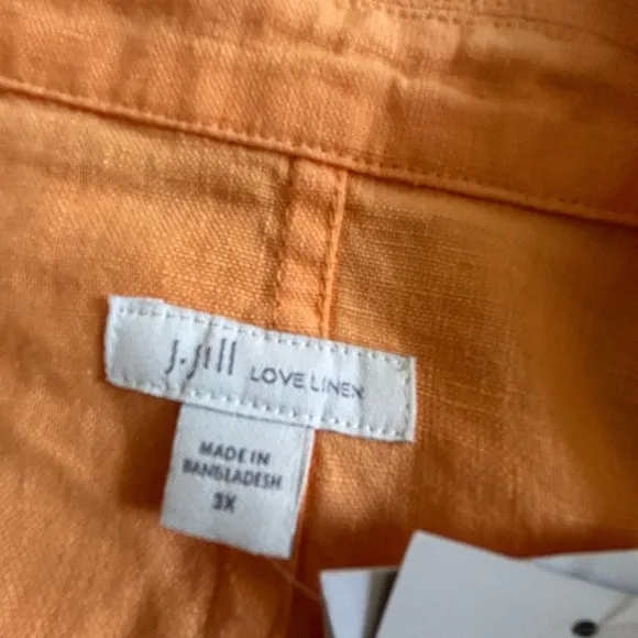 J. Jill Summer Linen Blazer in Apricot