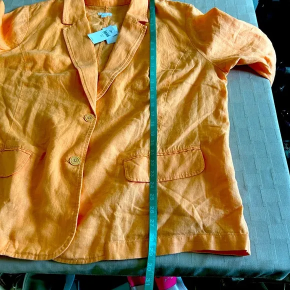J. Jill Summer Linen Blazer in Apricot