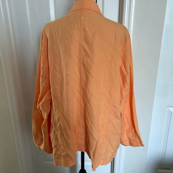J. Jill Summer Linen Blazer in Apricot
