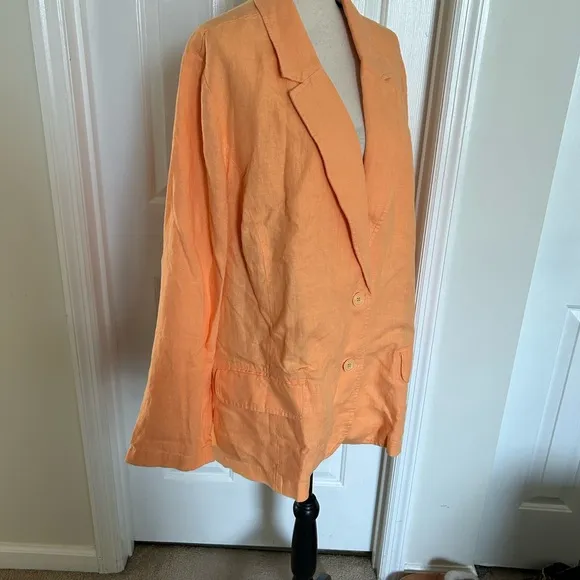 J. Jill Summer Linen Blazer in Apricot
