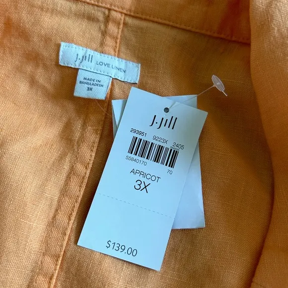 J. Jill Summer Linen Blazer in Apricot