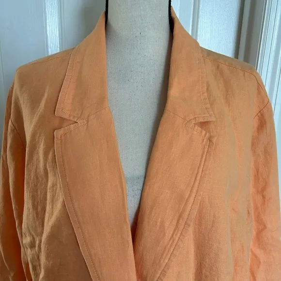 J. Jill Summer Linen Blazer in Apricot