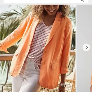 J. Jill Summer Linen Blazer in Apricot