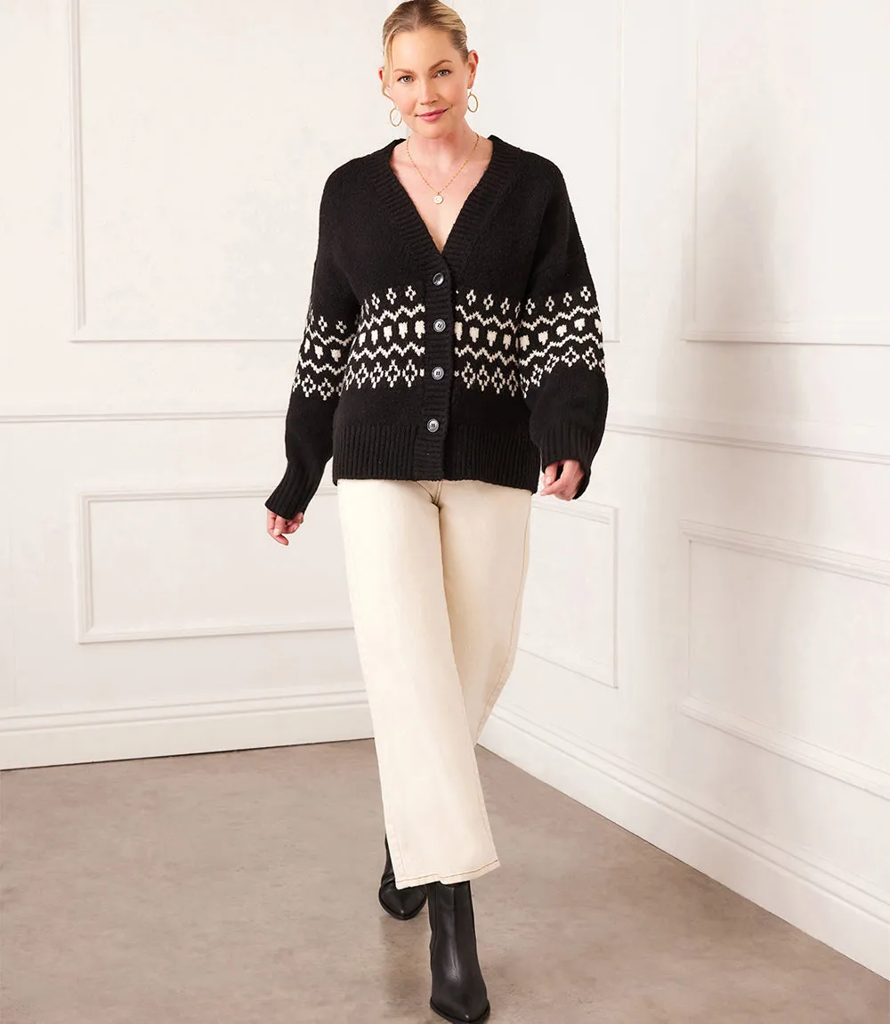 Jacquard Sweater Cardigan