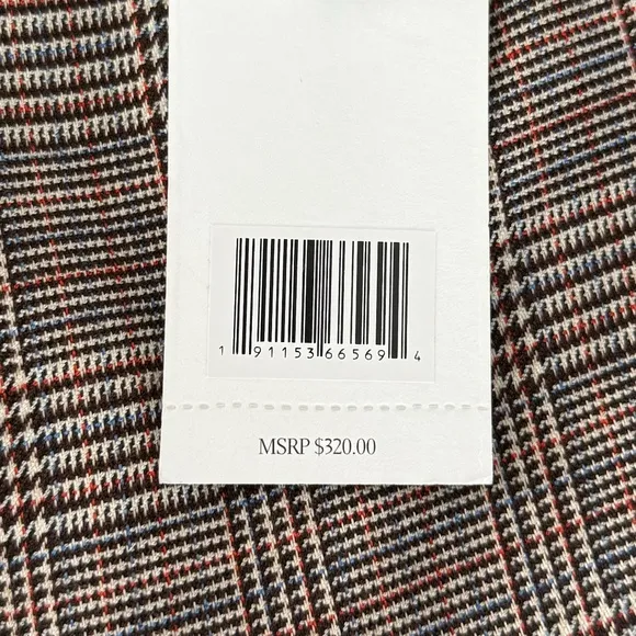 Jason Wu Cropped Linen Plaid Blazer
