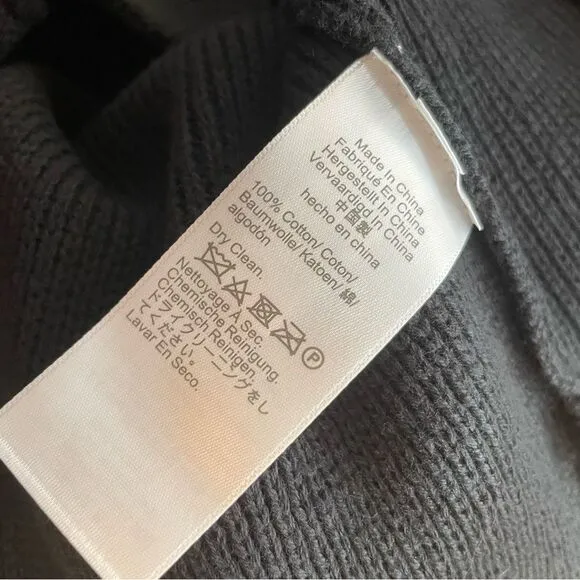 J. Crew Black Ivory Emilie Cotton Cardigan Sweater Jacket Size Small NWT