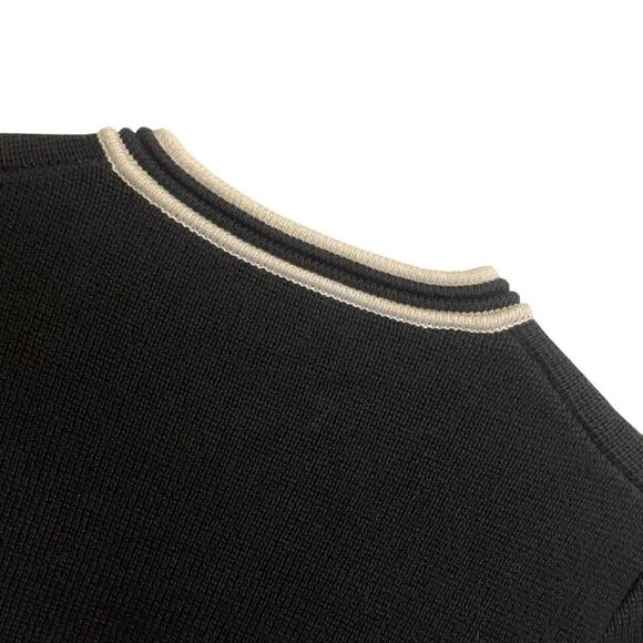 J. Crew Black Ivory Emilie Cotton Cardigan Sweater Jacket Size Small NWT