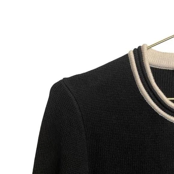J. Crew Black Ivory Emilie Cotton Cardigan Sweater Jacket Size Small NWT